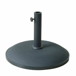 Marbueno Base Ombrellone Rotonda Cemento 50x37 cm 25KG Nero Giardino, Piscina, Terrazza