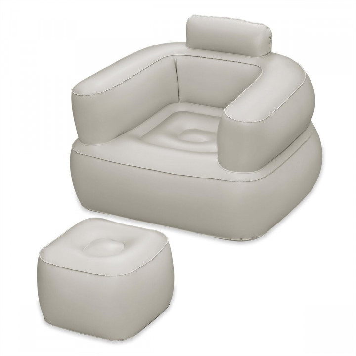 Bestway Opblaasbare Fauteuil met Voetsteun Assorti 107x99x80/48x48x36 cm Binnen 75137
