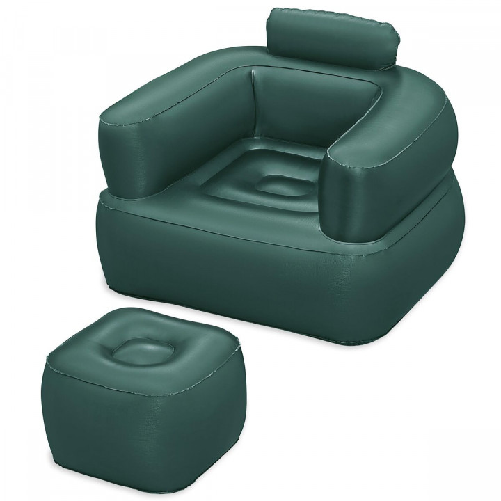 Bestway Inflatable Armchair with Footrest Assorted Color 107x99x80/48x48x36 cm Indoor 75137