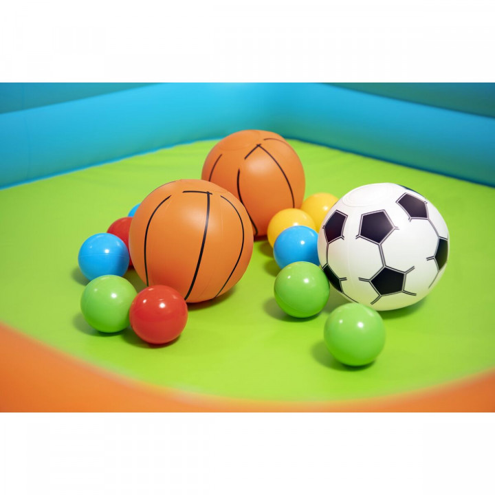 Bestway Piscine Gonflable Enfant Jeux Panier avec Balles 120x107x84 cm +2 Ans 52728