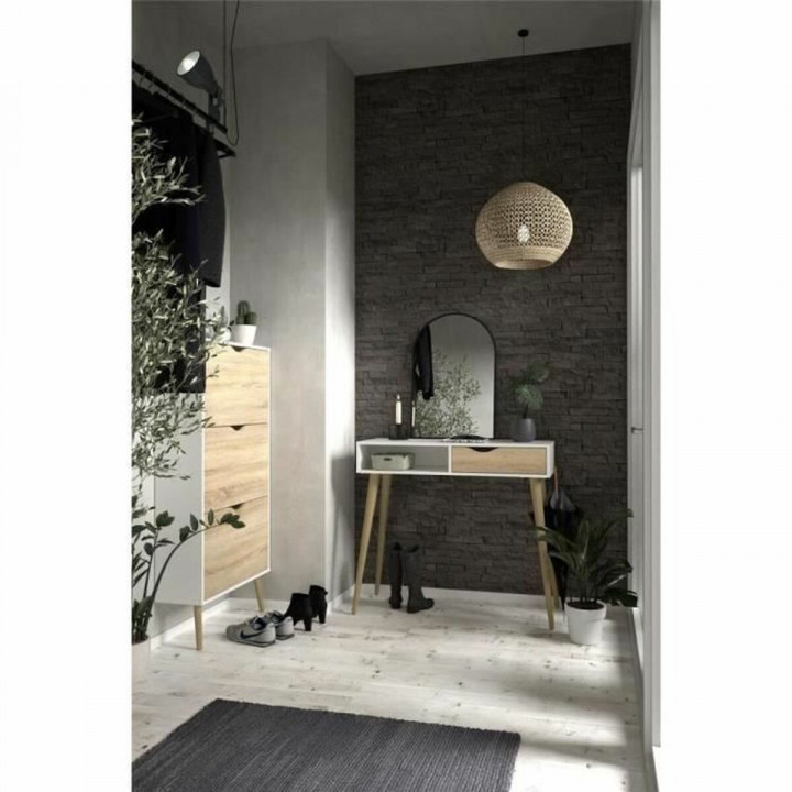 Scarpiera Bianco Legno Rovere 70,2 x 23,9 x 138,9 cm