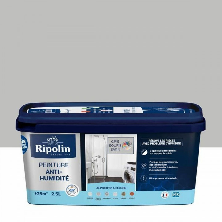 Primer Paint Ripolin Grey Satin finish 2,5 L