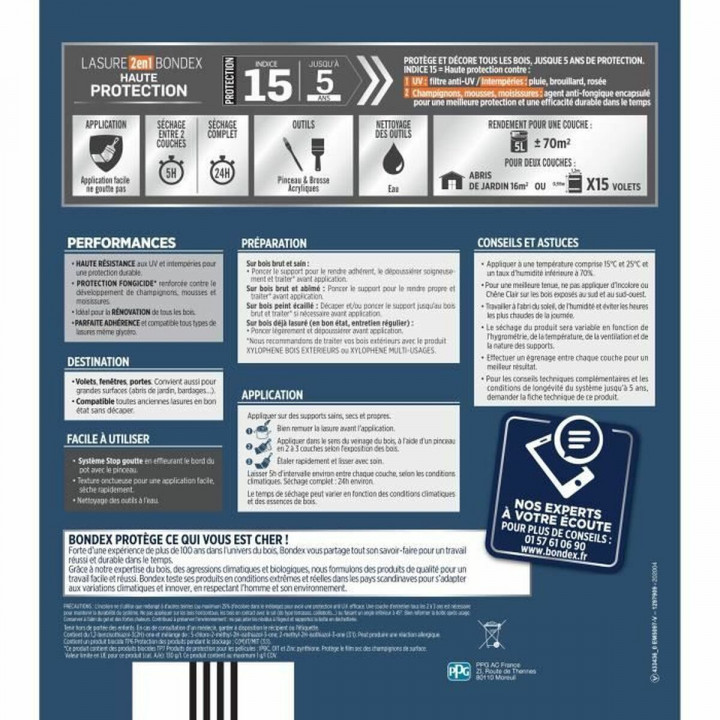 Pintura de Imprimación Bondex Blanco Satinado 5 L