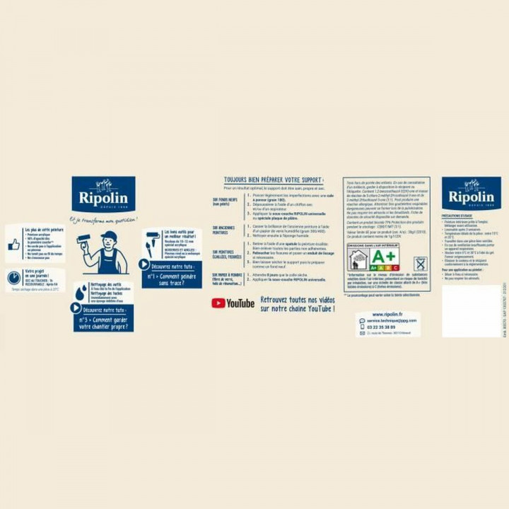 Peinture d'Apprêt Ripolin Beige Satiné 2,5 L