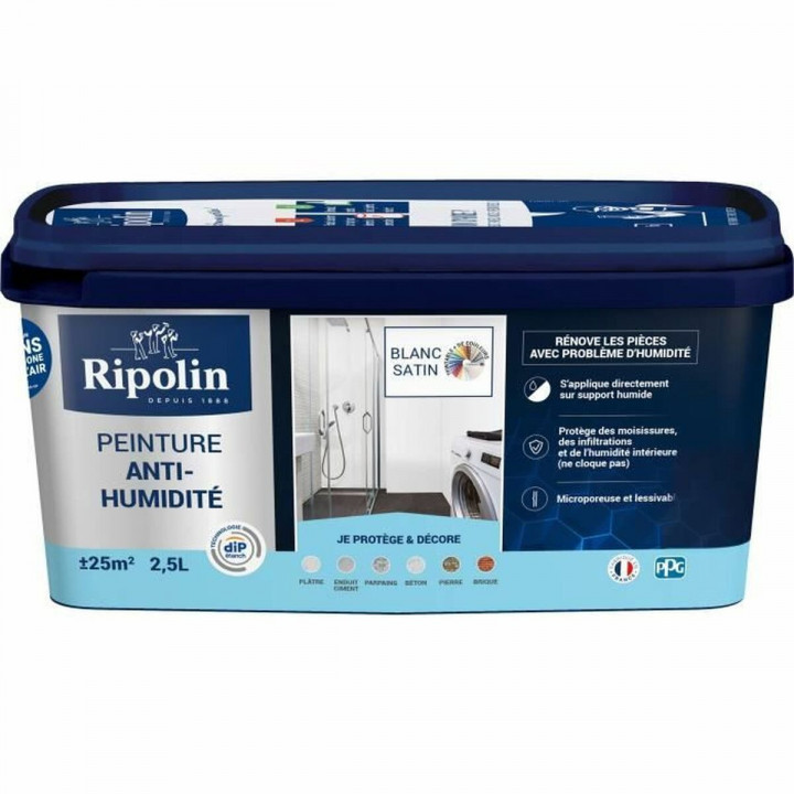 Peinture d'Apprêt Ripolin Blanc Satiné 2,5 L