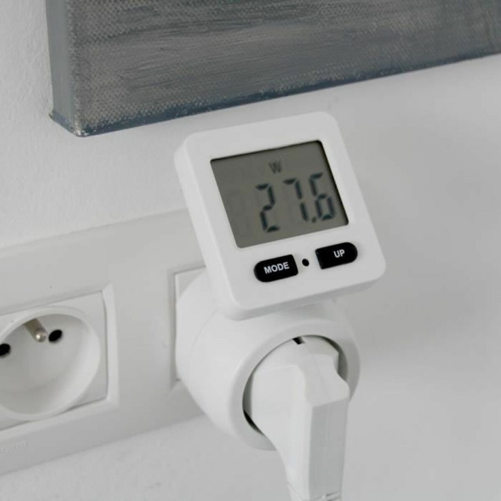 Plug with consumption meter Chacon 54351 White