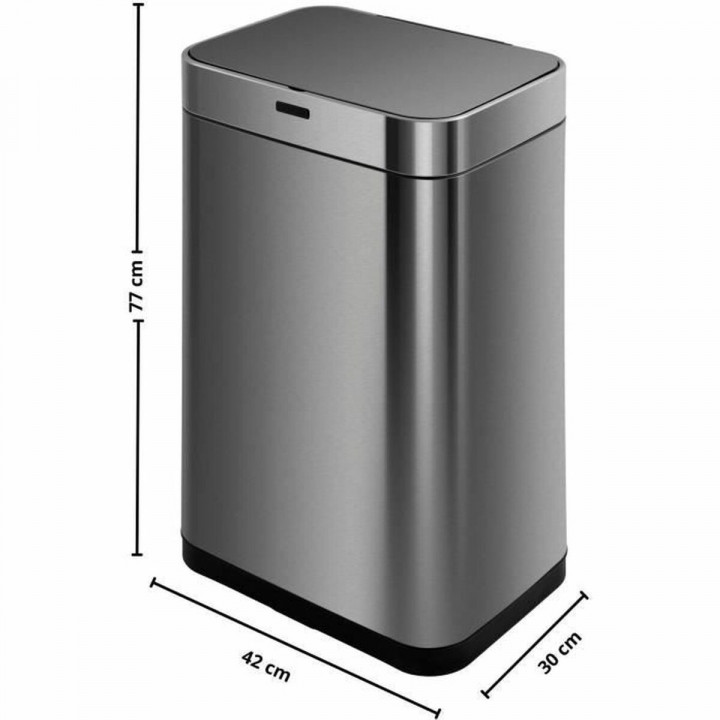 Cubo de basura Kitchen Move Gris Metal Acero Inoxidable 60 L