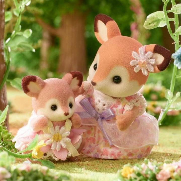 Statuetta Articolata Sylvanian Families Ciervo bebé y columpio animali