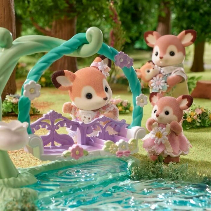 Personnage articulé Sylvanian Families Ciervo bebé y columpio animaux