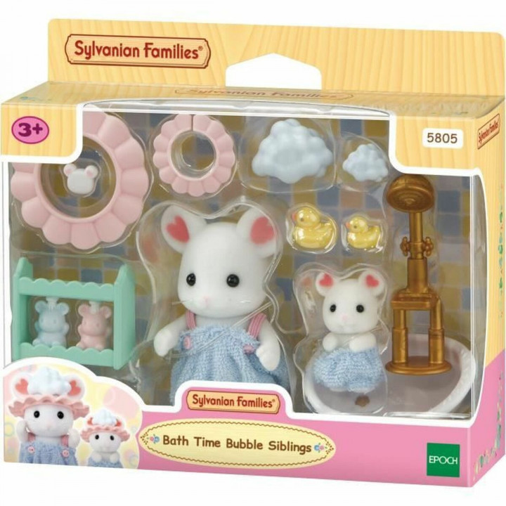 Jointed Figure Sylvanian Families Baño de malvaviscos de los hermanos ratones animals