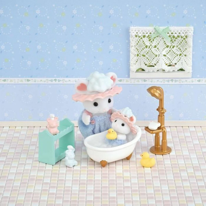 Personnage articulé Sylvanian Families Baño de malvaviscos de los hermanos ratones animaux
