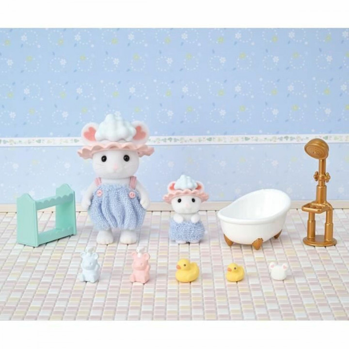 Jointed Figure Sylvanian Families Baño de malvaviscos de los hermanos ratones animals