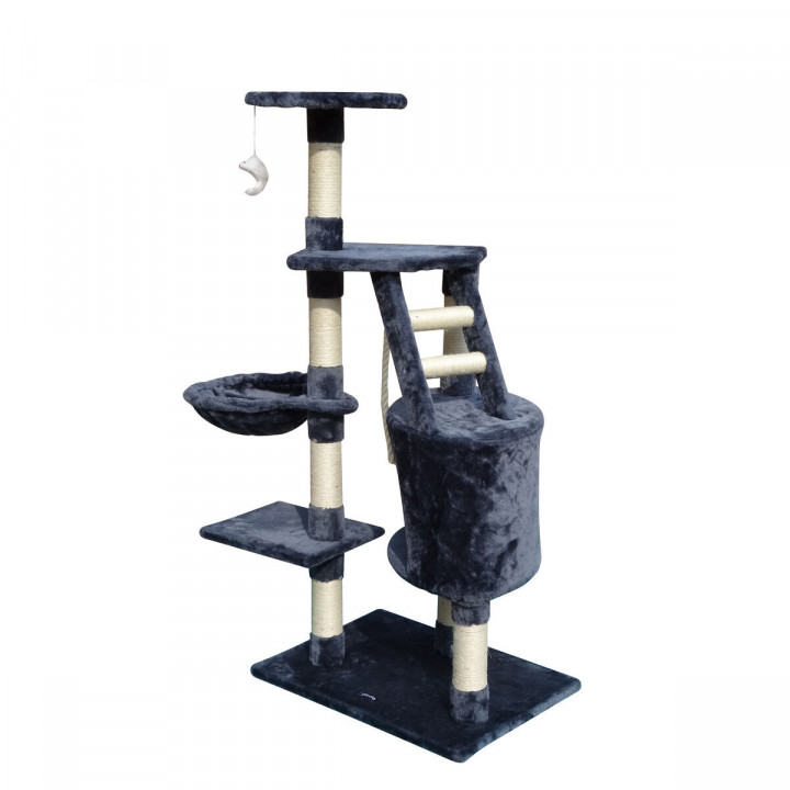 Albero tiragraffi per gatti Gloria Sinu Grigio Poliestere Legno Carta Plastica Sisal 7,5 cm 55 x 40 x 120 cm