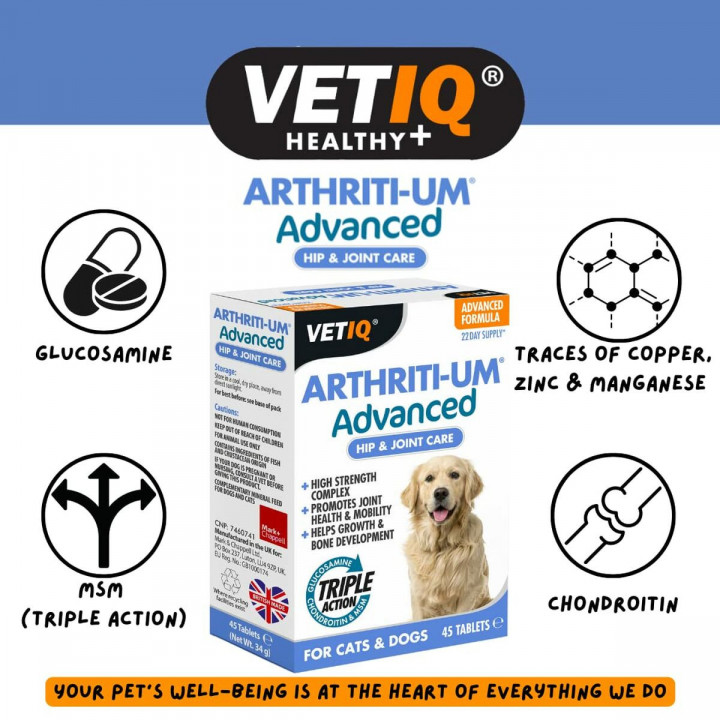 Suplementos y vitaminas Mark & Chappell VETIQ ARTHRITI-UM ADVANCED