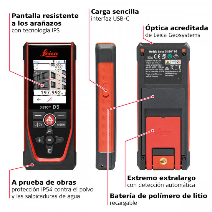 Telemetro Leica Geosystems DISTO D5 200 m