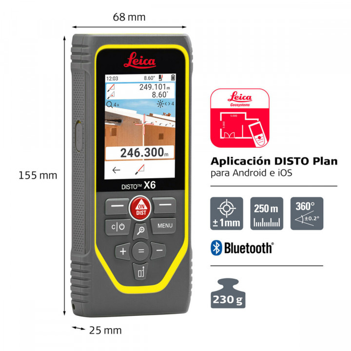 Afstandsmeter Leica Geosystems Disto X6 250 m