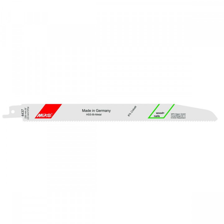 Zaagblad MP.S 4437 10 tpi 230 mm Reciprozaag 5 Stuks
