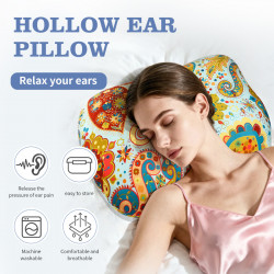 Ear Piercing Pillow Pp Cotton Slow Rebound Pillow Core Apple Shaped Ear Pillow Side Sleeping Ear Piercing Support Ear Pillow
