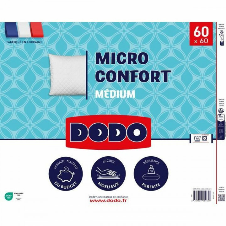 Kissen DODO MICRO CONFORT Weiß 60 x 60 cm