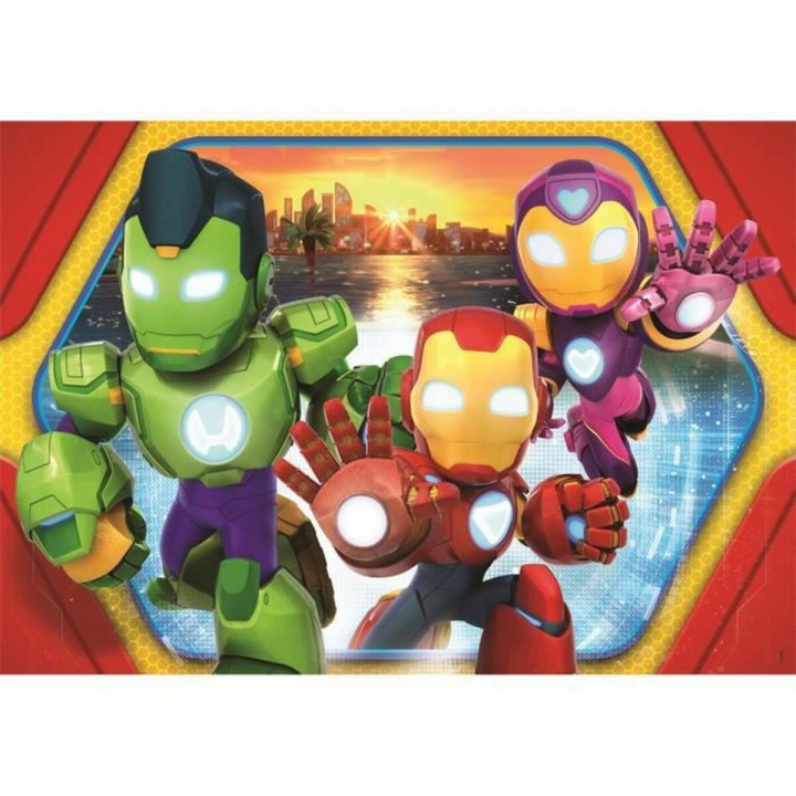 Puzzle Clementoni Maxi - Iron Man and his awesome friends 62 x 42 cm 24 Piezas