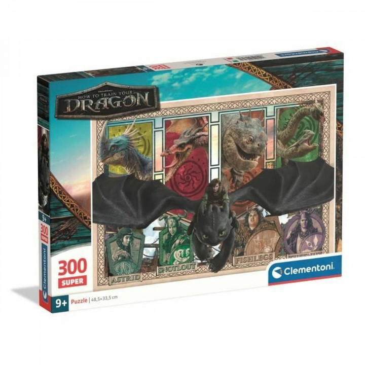 Puzzle Clementoni Super - How to Train your Dragon 48,5 x 33,5 cm 300 Pièces