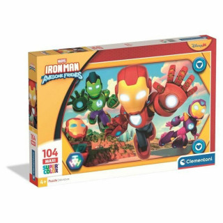 Puzzle Clementoni Maxi - Iron Man and his awesome friends 62 x 42 cm 104 Stücke