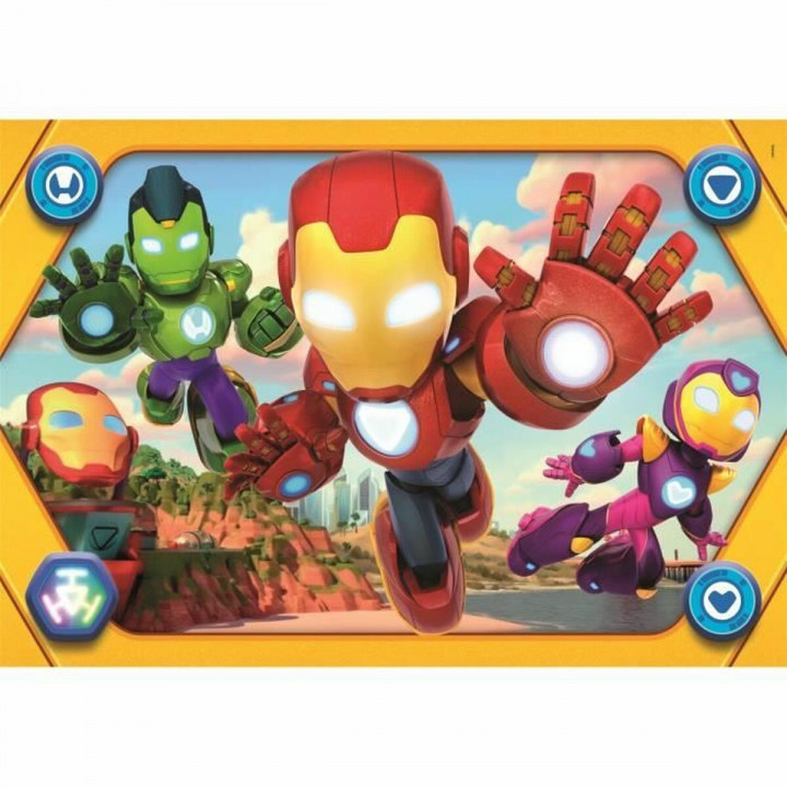 Puzzle Clementoni Maxi - Iron Man and his awesome friends 62 x 42 cm 104 Stücke