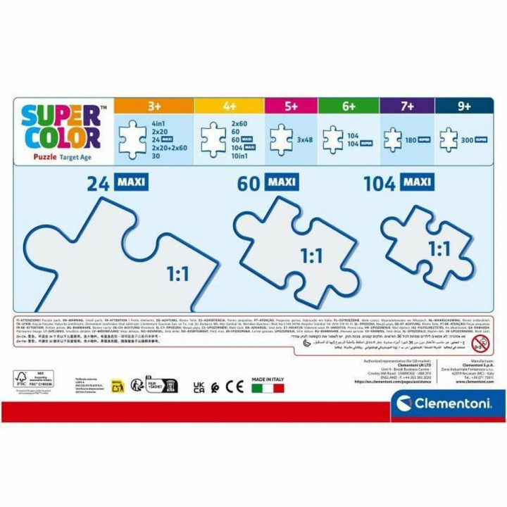 Puzzle Clementoni Maxi - Iron Man and his awesome friends 62 x 42 cm 104 Pezzi