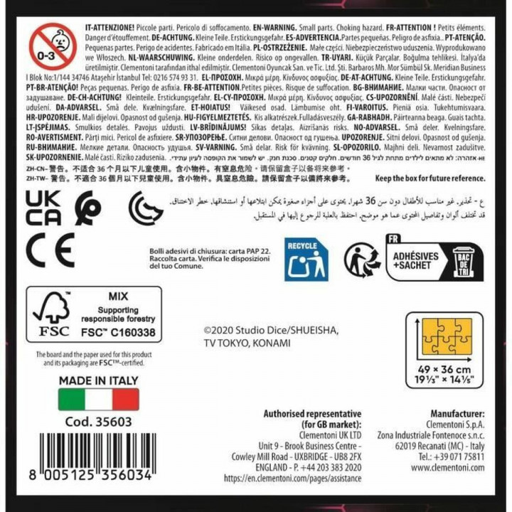 Puzzle Clementoni Yu-Gi-Oh! 49 x 36 cm 500 Stücke