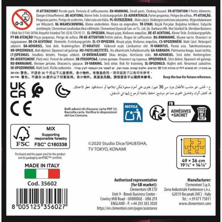 Puzzel Clementoni Yu-Gi-Oh! 49 x 36 cm 500 Onderdelen