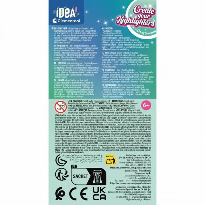 Diseña Dibujos Clementoni Create your Highlighter Summer Multicolor