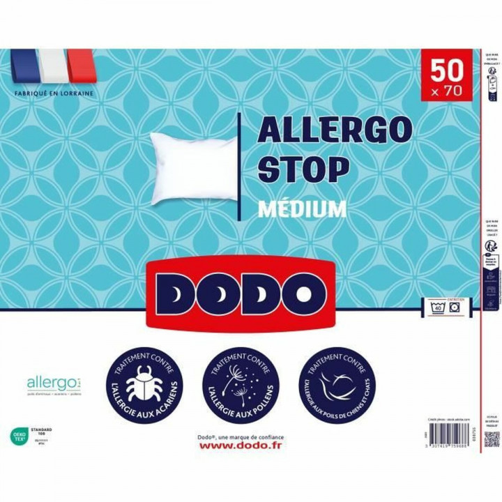 Kissen DODO ALLERGO STOP Weiß 50 x 70 cm