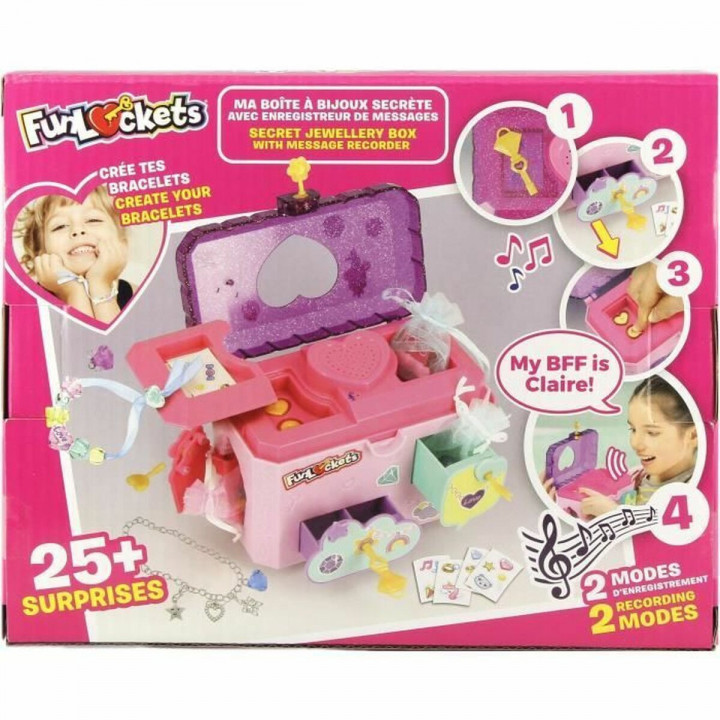 Doos-Juwelenkistje Funlockets Multicolour Roze Plastic