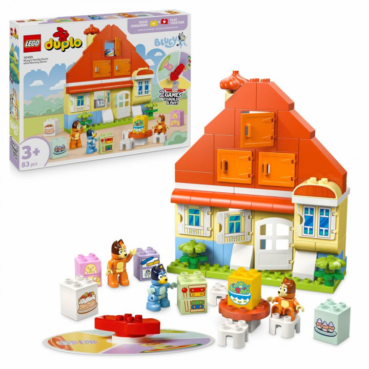 Konstruktionsspiel Lego DUPLO 10459 Bluey's Family House with Memory 83 Stücke