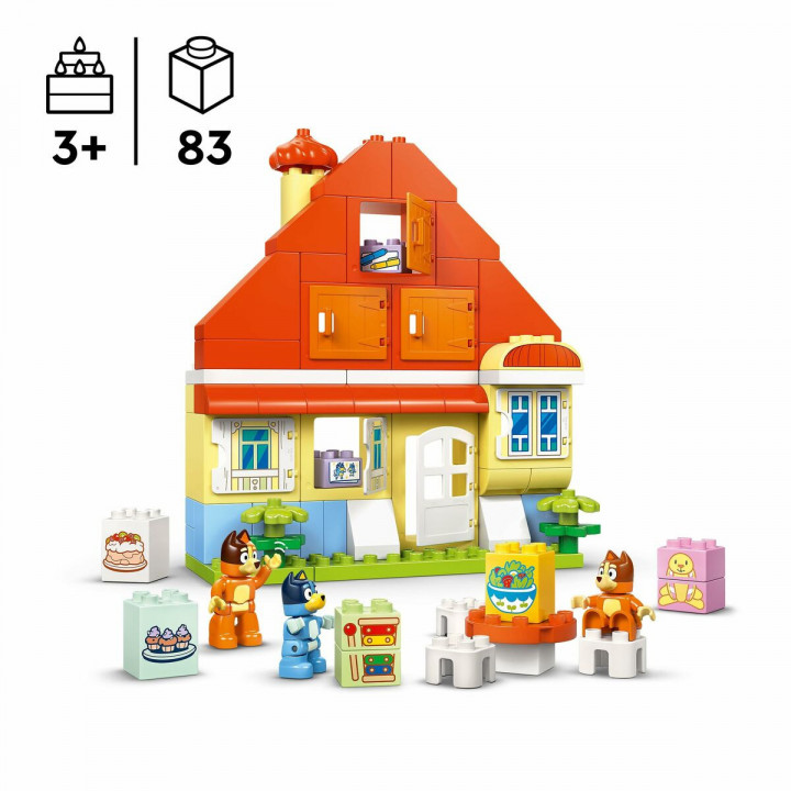 Konstruktionsspiel Lego DUPLO 10459 Bluey's Family House with Memory 83 Stücke