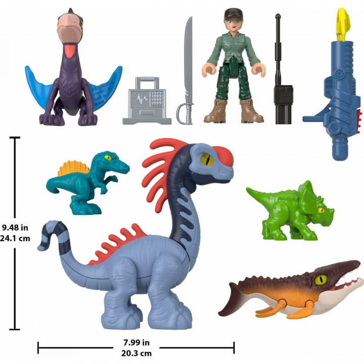 Playset Imaginext Jurassic World Multicolore 10 Pezzi