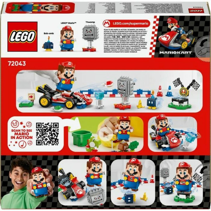 Set di Costruzioni Lego 72043 Interactive LEGO Mario and Standard Kart 278 Pezzi