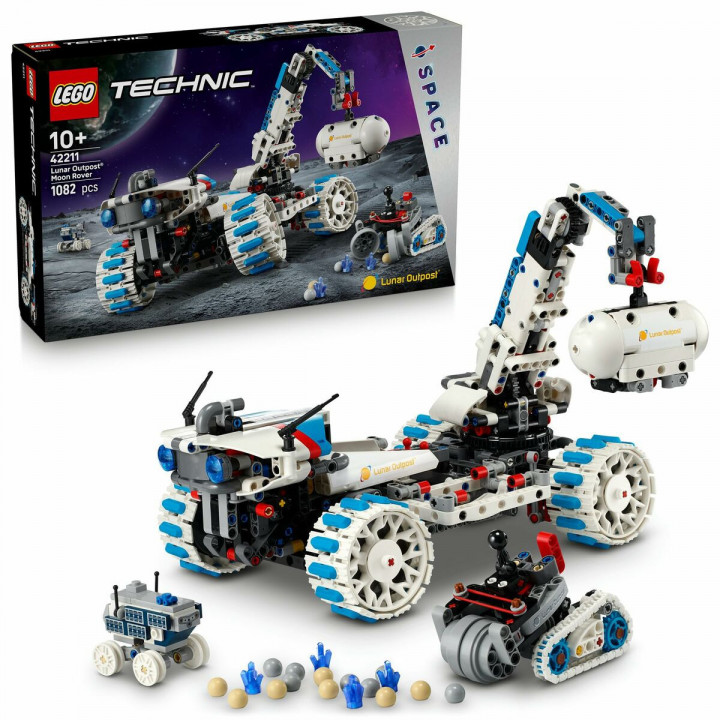 Construction set Lego 42211 Lunar Outpost Moon Rover Space Vehicle 1082 Pieces