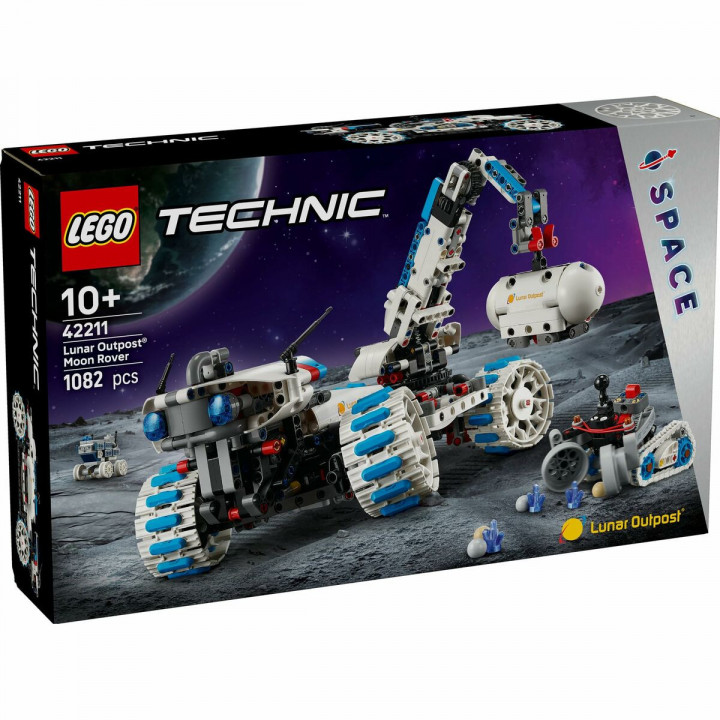 Juego de Construcción Lego 42211 Lunar Outpost Moon Rover Space Vehicle 1082 Piezas
