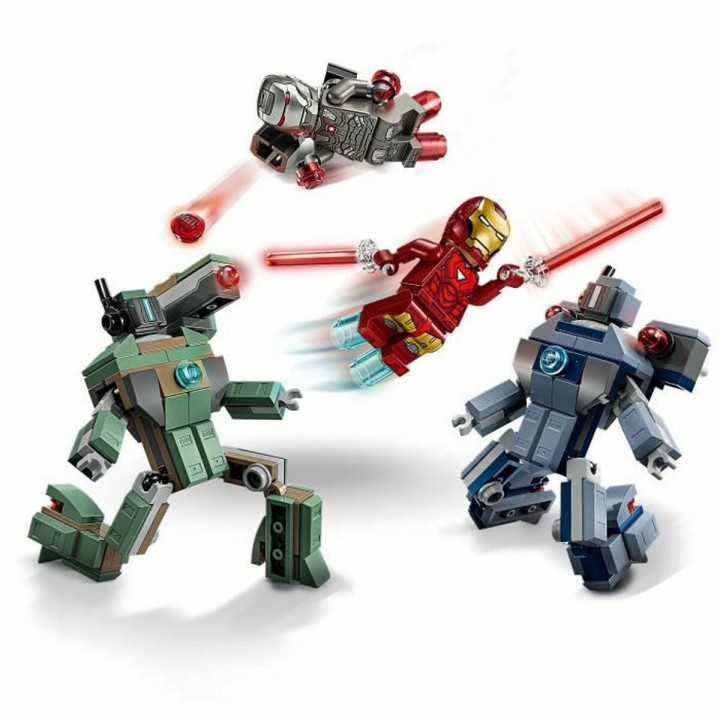 Bouwspel Lego 76320 Iron Man & War Machine VS Hammer Drones 204 Onderdelen