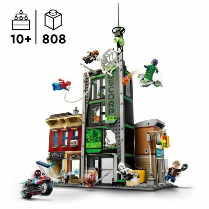 Bouwspel Lego 76324 Spider-Man VS Oscorp 808 Onderdelen