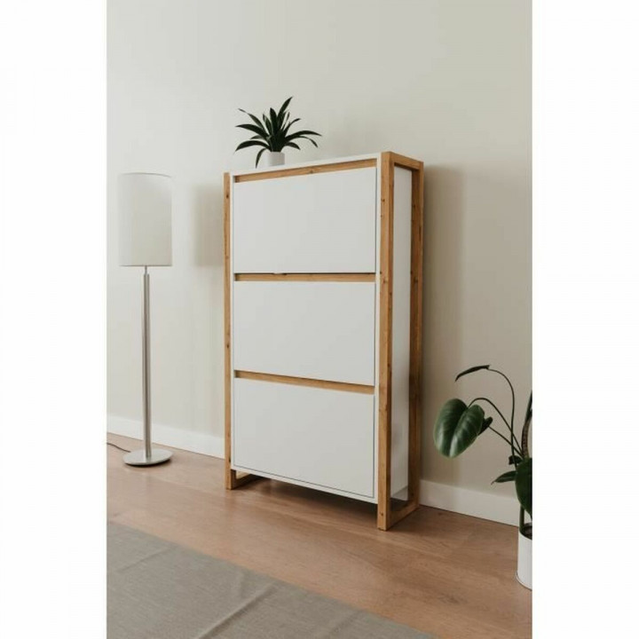 Scarpiera Bianco Rovere 70 x 25 x 125 cm