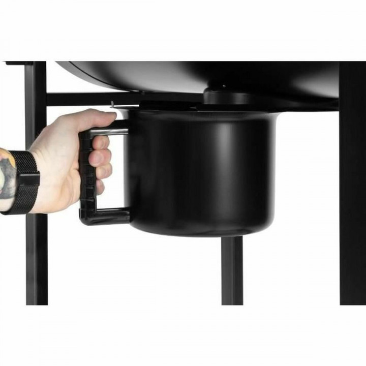 Barbacoa de Carbón con Tapa y Ruedas Fieldmann FZG 1004 Negro Redondo