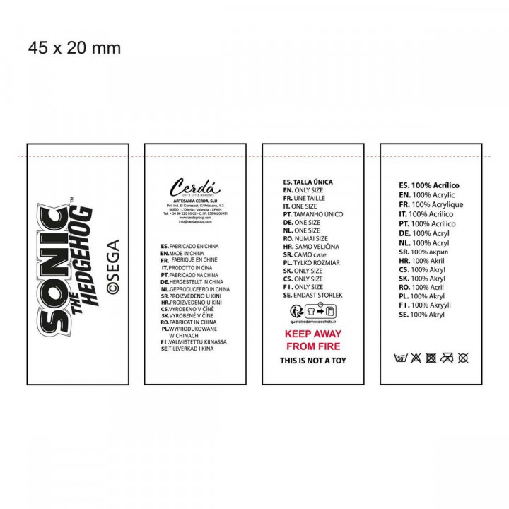 Set di Indumenti Sonic Azzurro