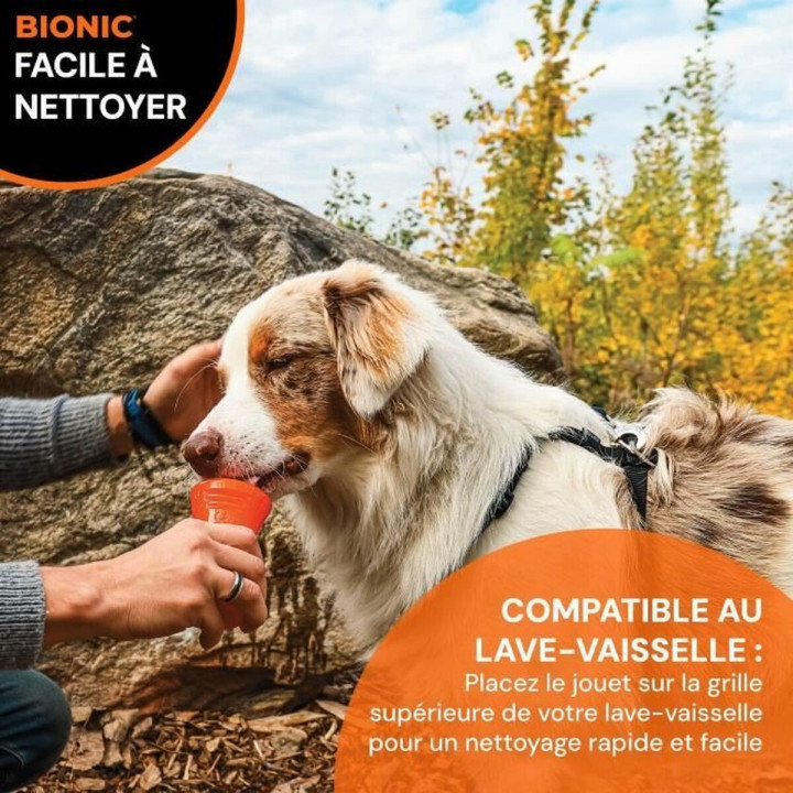 Giocattolo da mordere per cani Bionic Urban stick Arancio M Osso