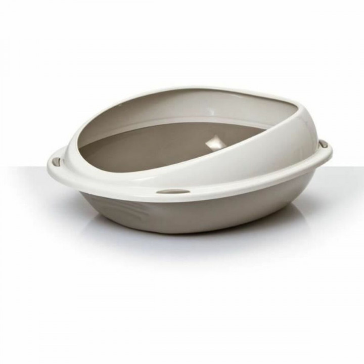 Cat Litter Box Aimé 45 x 36 x 15,5 cm Beige Taupe Plastic