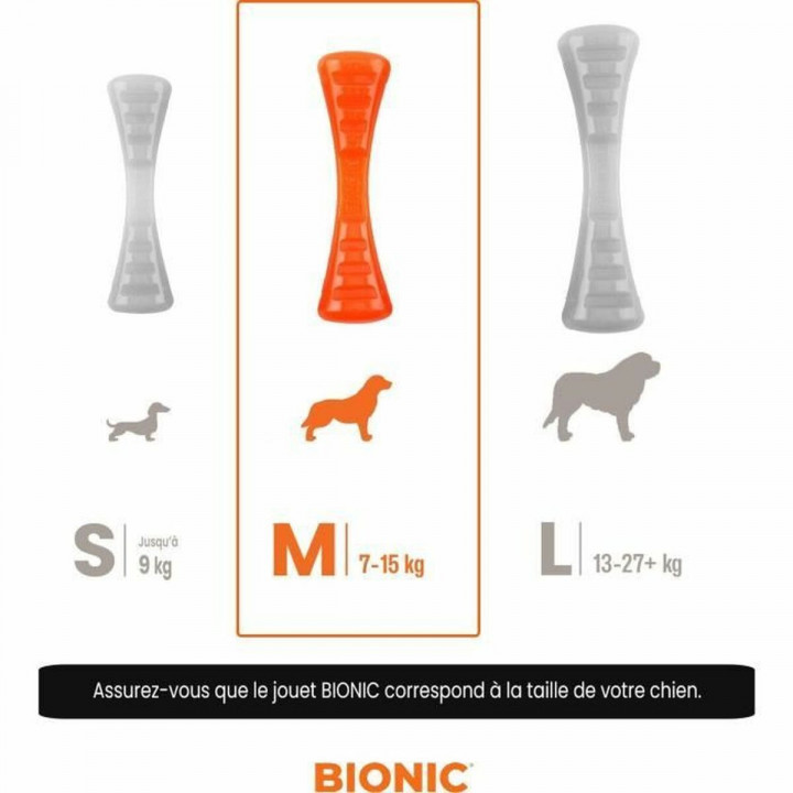 Beißring für Hunde Bionic Urban stick Orange M