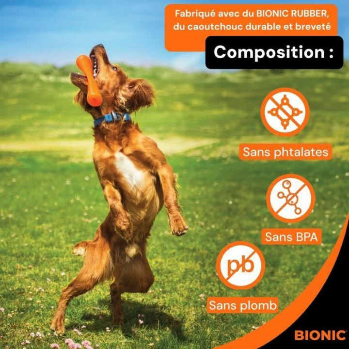 Beißring für Hunde Bionic Urban stick Orange M