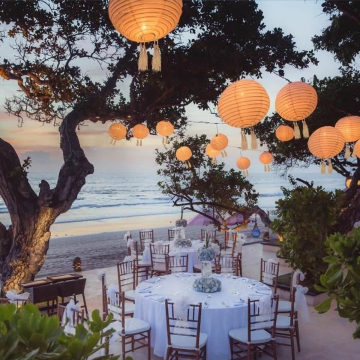 Ensemble de lanternes Lumisky HIMALAYA Beige Ø 30 cm 3 Pièces