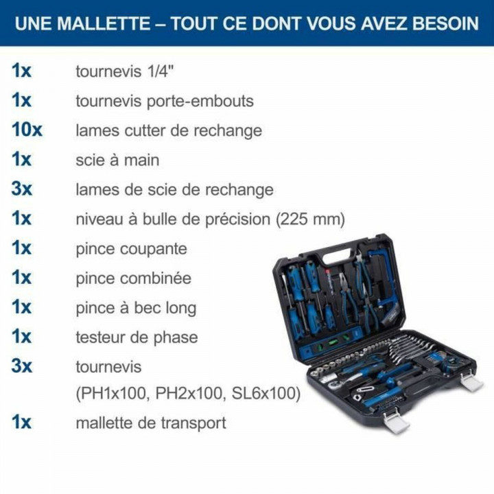 Set d'outils Scheppach WZK120 97 Pièces